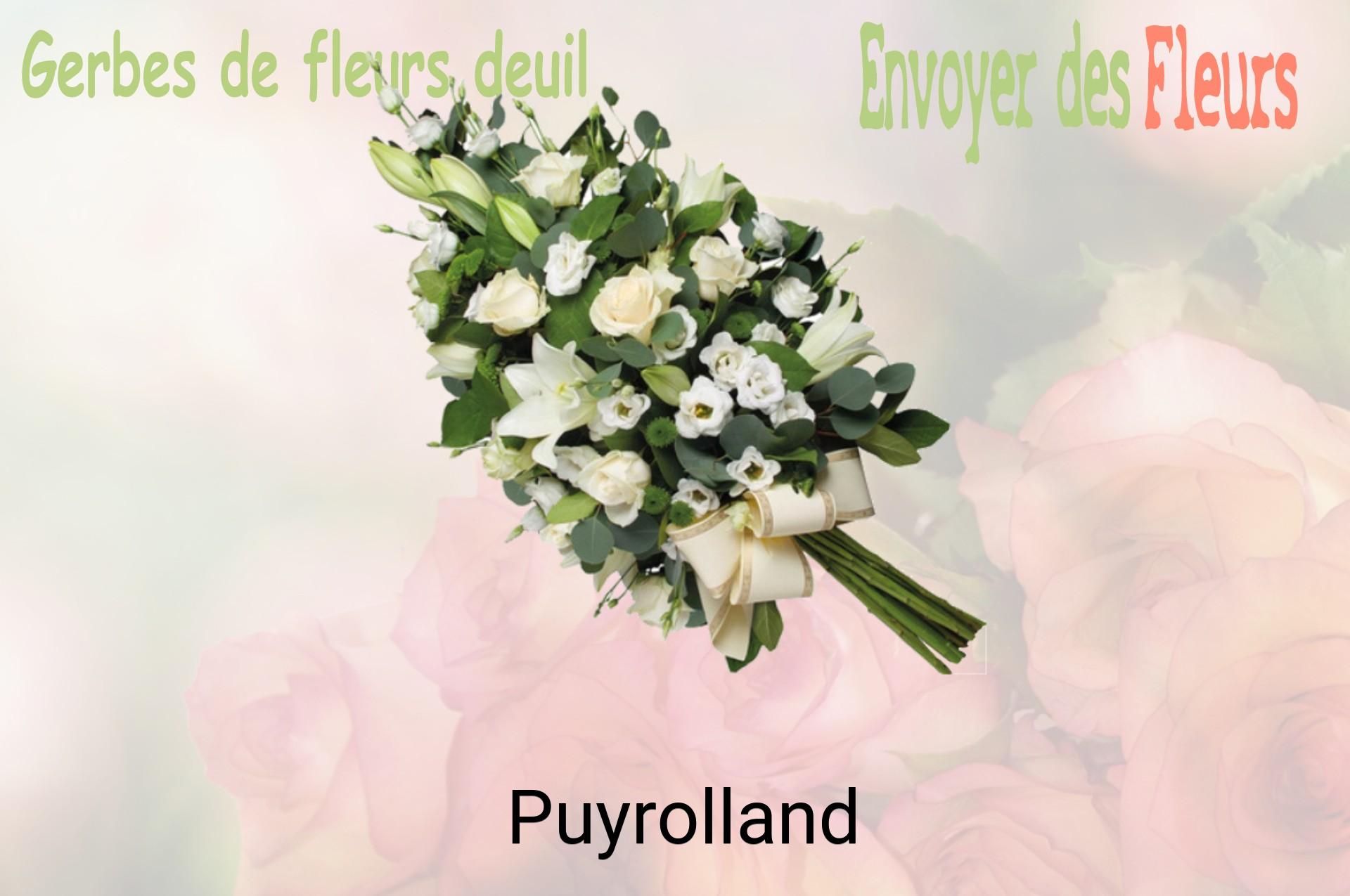 Gerbe de fleurs de deuil livrée à Puyrolland
